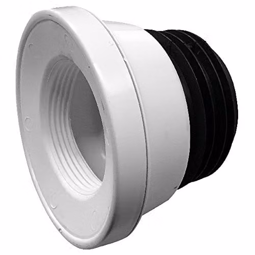 Floplast Straight Pan Pipe Connector, White