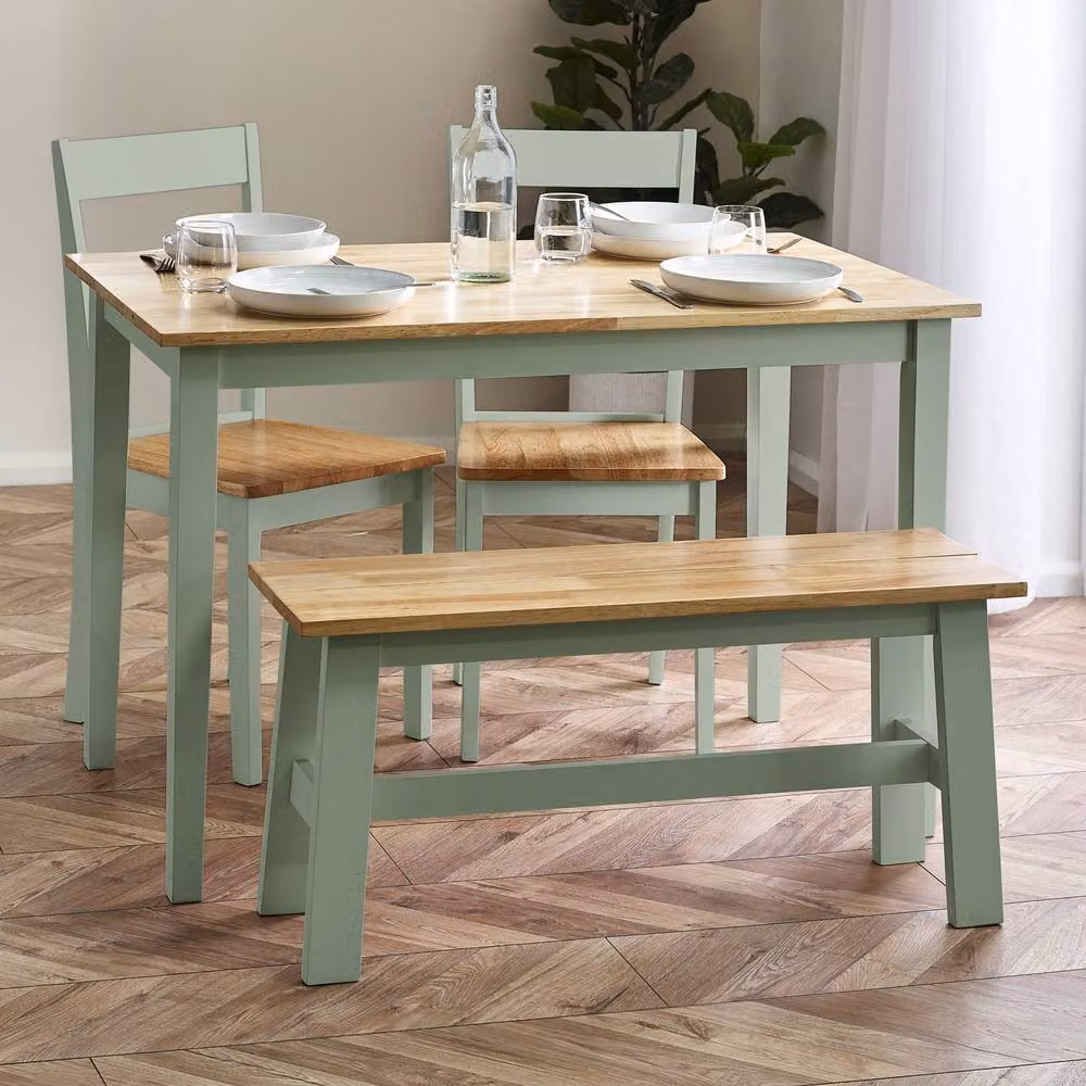 Cheshire Linwood Small Rectangular Dining Table in Green and Multicolour – 2