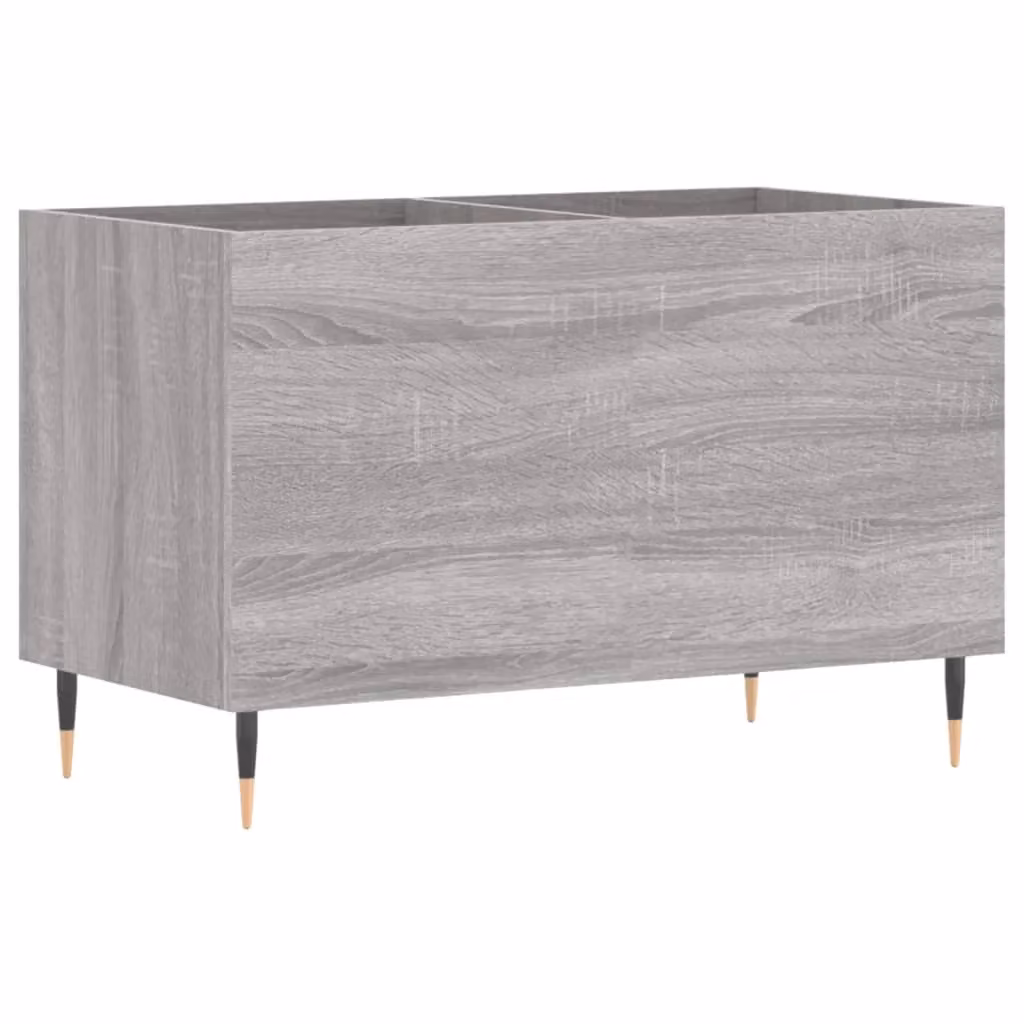 Berkfield Home Record Cabinet in Grey Sonoma, W: 74.5 cm, D: 38 cm, H: 48 cm – 2