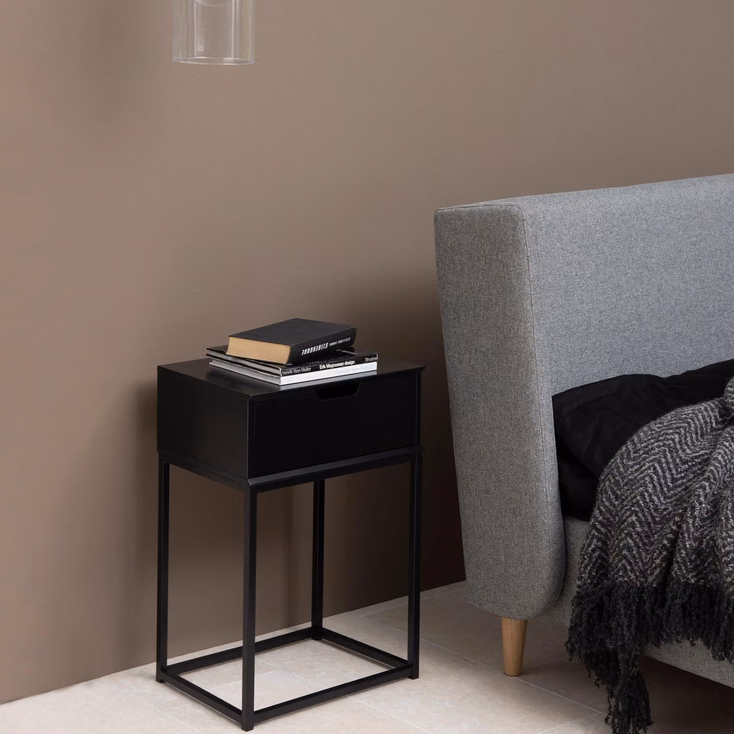 Furniture To Go Mitra 1 Drawer Bedside Table in Black – 3