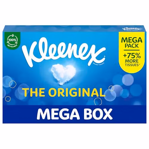 Kleenex Original Facial Tissues Mega Pack, White – 1