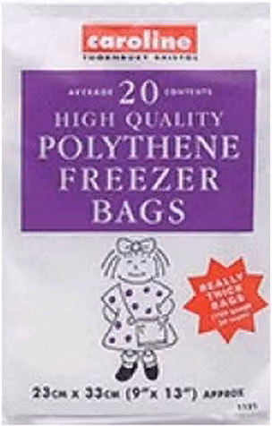 Caroline Transparent Freezer Bags, Pack of 20