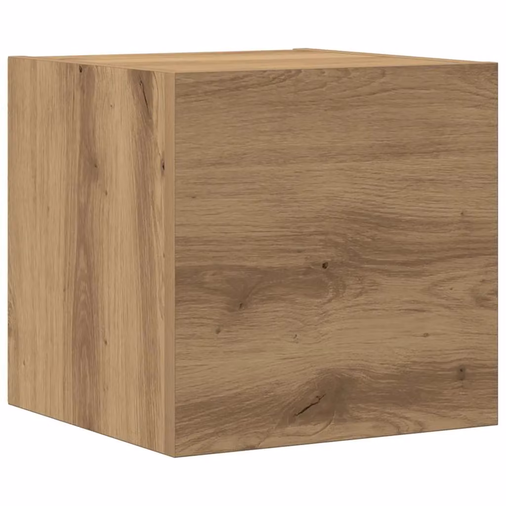 Berkfield Home Artisan Oak Wall Mounted TV Cabinet Doors, 8 Piece Set in Brown – 3