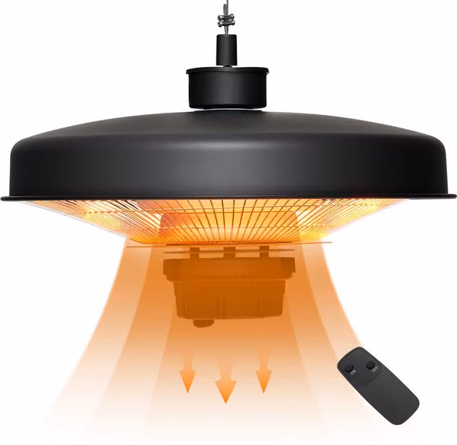 Costway 2000W Patio Ceiling Electric Heater in Black