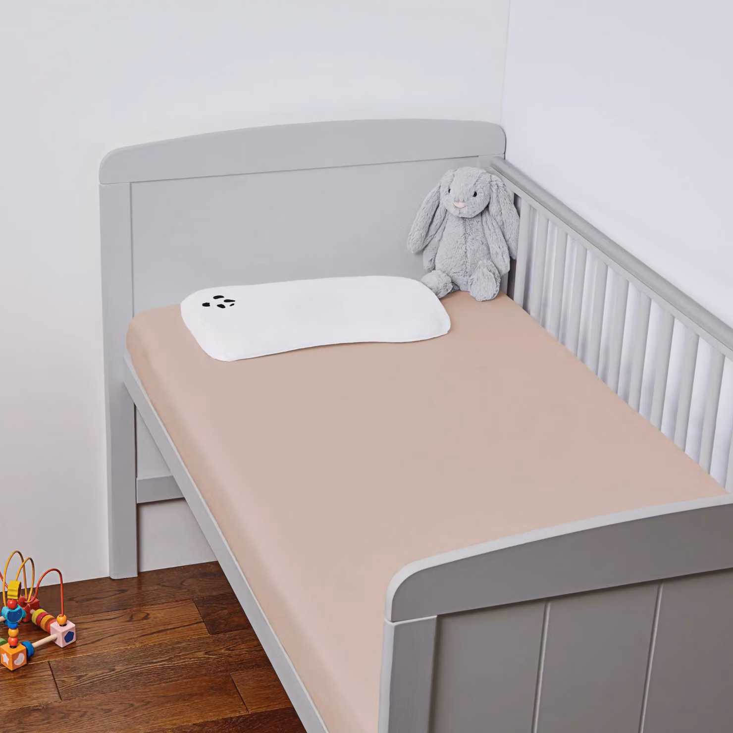 Panda London 2-Pack 100% Bamboo Fitted Sheets for Cot and Cotbed in Dusty Pink – 2