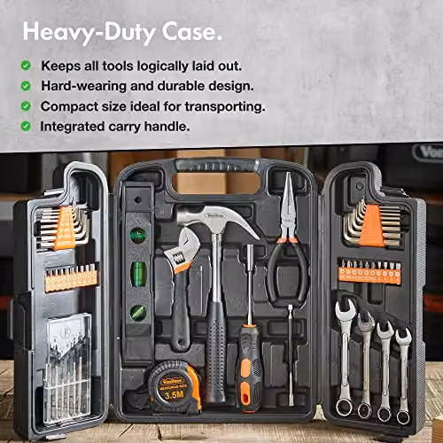 VonHaus 53 Piece Steel Household Tool Kit in Grey – 4