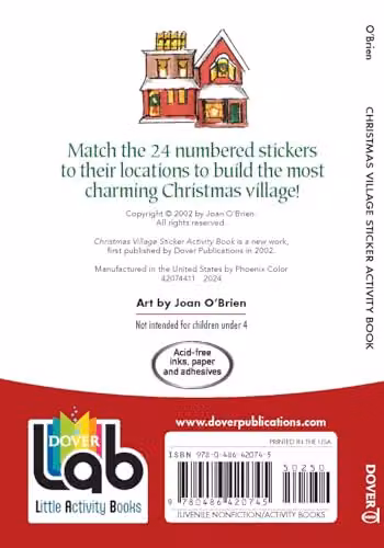 Dover Christmas Village Sticker Activity Book in Multicolour – 2