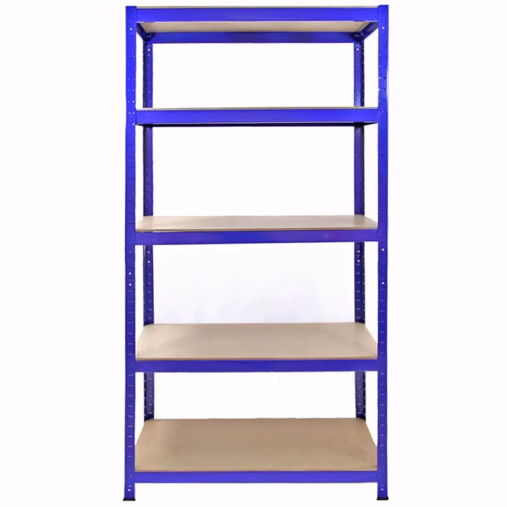 Monstershop Monster Racking 3 T-Rax Storage Shelving Units and 120cm Q-Rax Workbench, Blue – 1