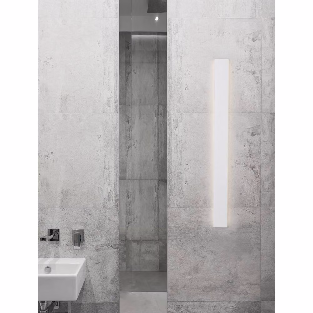 Nova Luce Seline LED Wall Lamp in White Aluminium with Up and Down Lighting, IP44 Rated – 2