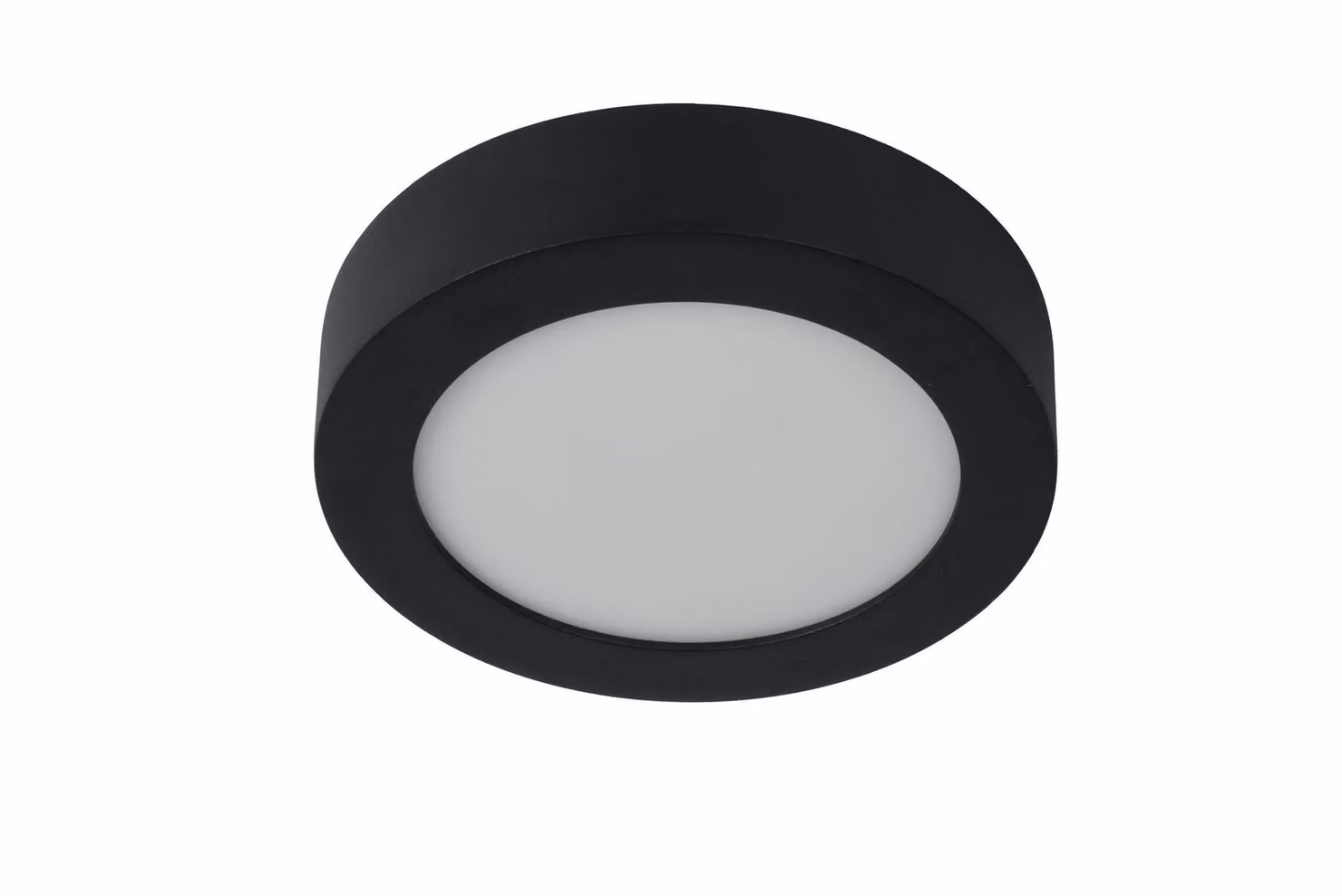 Lucide BRICE Round LED Flush Ceiling Light, Black, Dimmable, IP44 Rated – 2