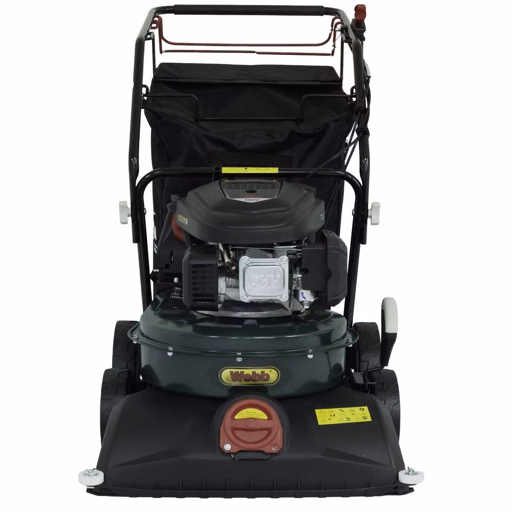 Webb WEWBVAC Self Propelled 196cc Petrol Vacuum, Blower and Shredder in Green with 58cm Working Width and 150L Collection Bag – 5