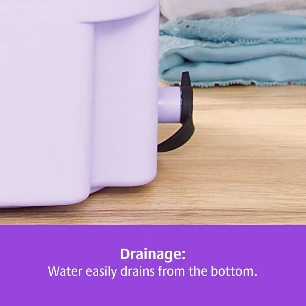 Clarsen Compact Portable Washing Machine with Spin-Dry Basket, 9L Capacity, Purple – 4