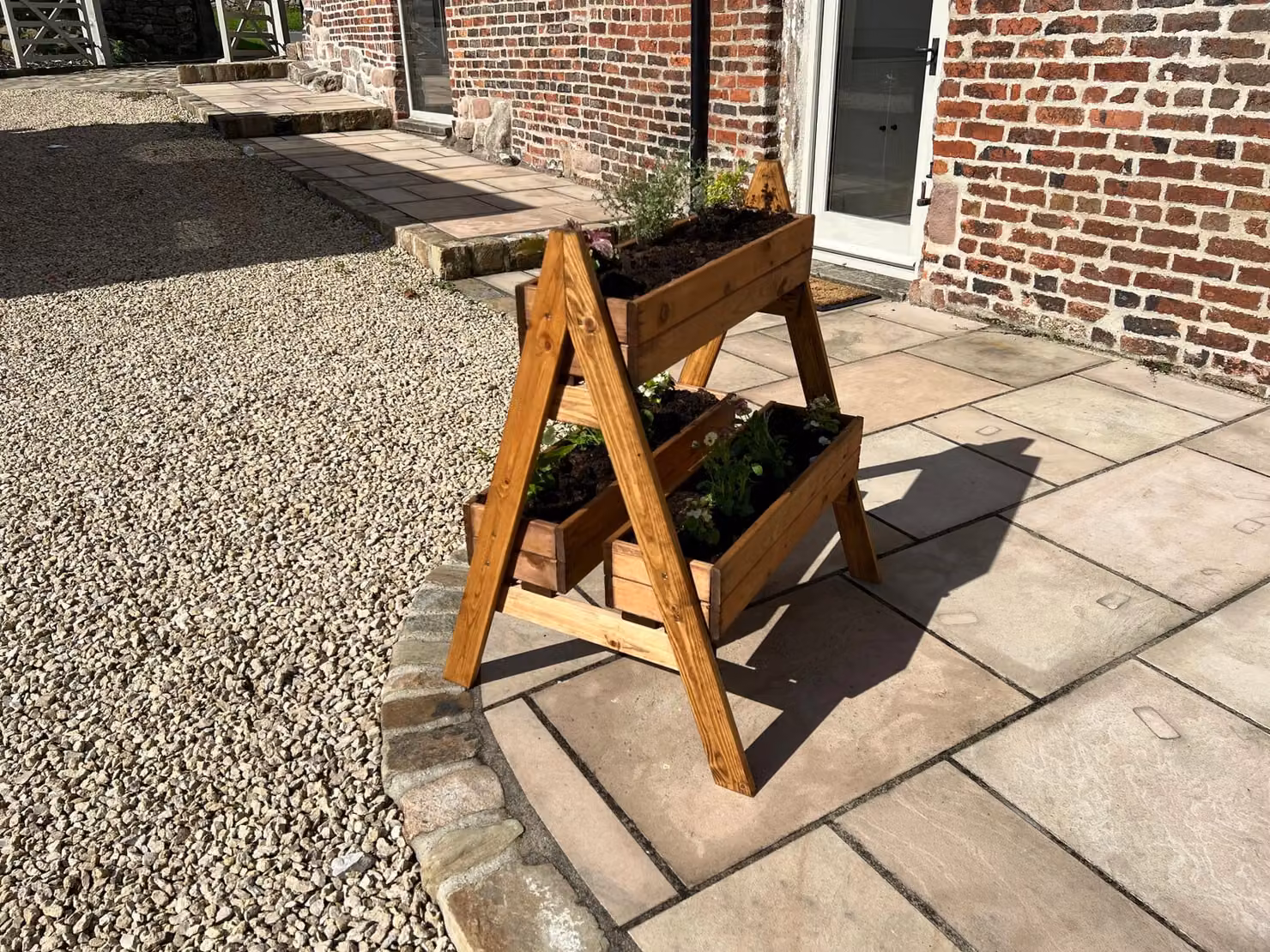 Charles Taylor Trading Country Kitchen Double Herb Garden Large Wooden Planter in Brown – 2