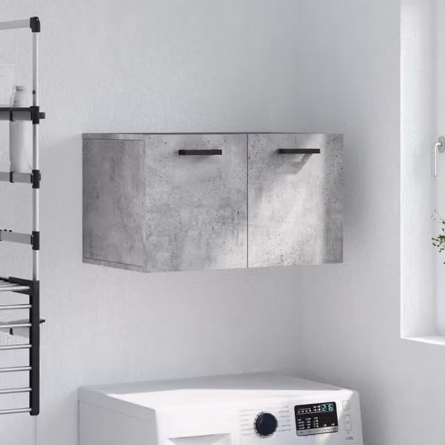 Berkfield Home Wall Mounted Cabinet in Concrete Grey, W/D/H: 60 x 35 x 35 cm – 1
