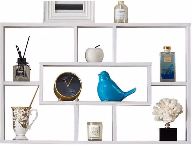 NESTLUNE White Space Saving Wall Mounted Multi-Purpose Shelf, W: 100 cm, D: 15 cm