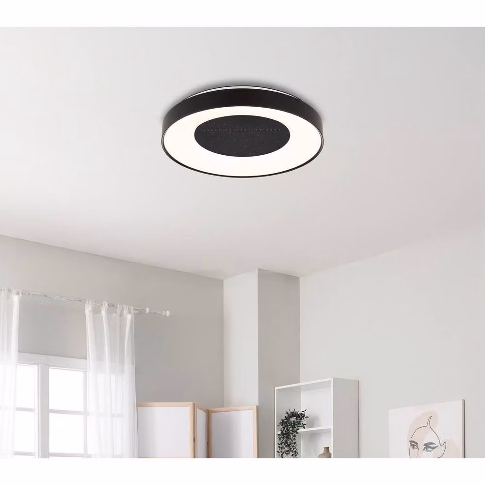 Netlighting Jolliana LED Semi Flush Ceiling Light in Matt Black – 2
