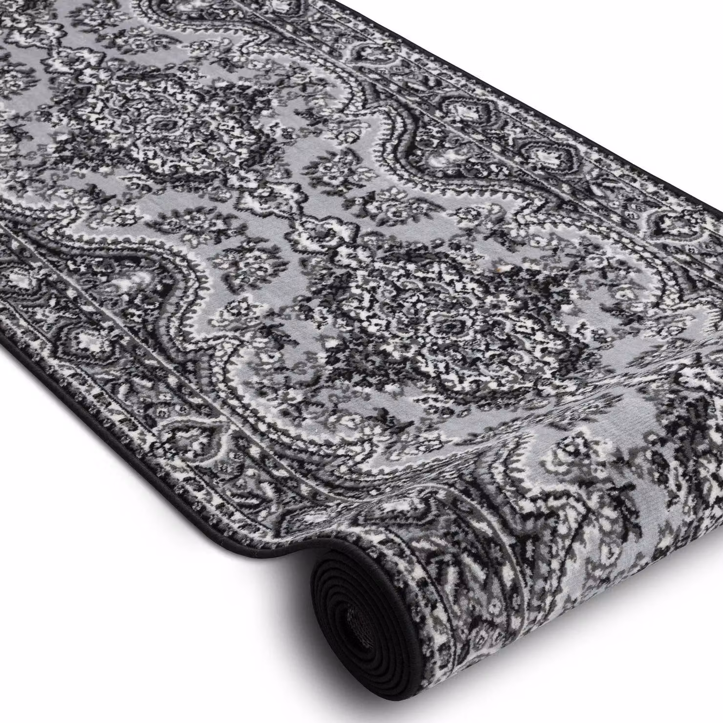 RugsX Bcf Morad Grey Oriental Runner, W: 90 cm, L: 280 cm – 2