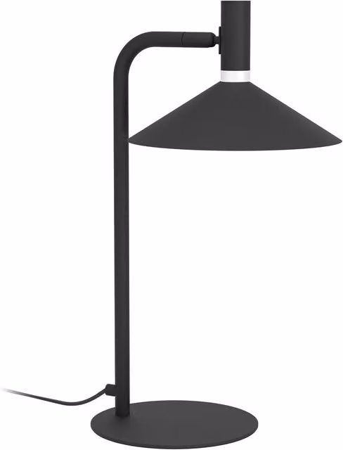 Loops Modern Black Metal Table Lamp with LED Bulb Included – 1