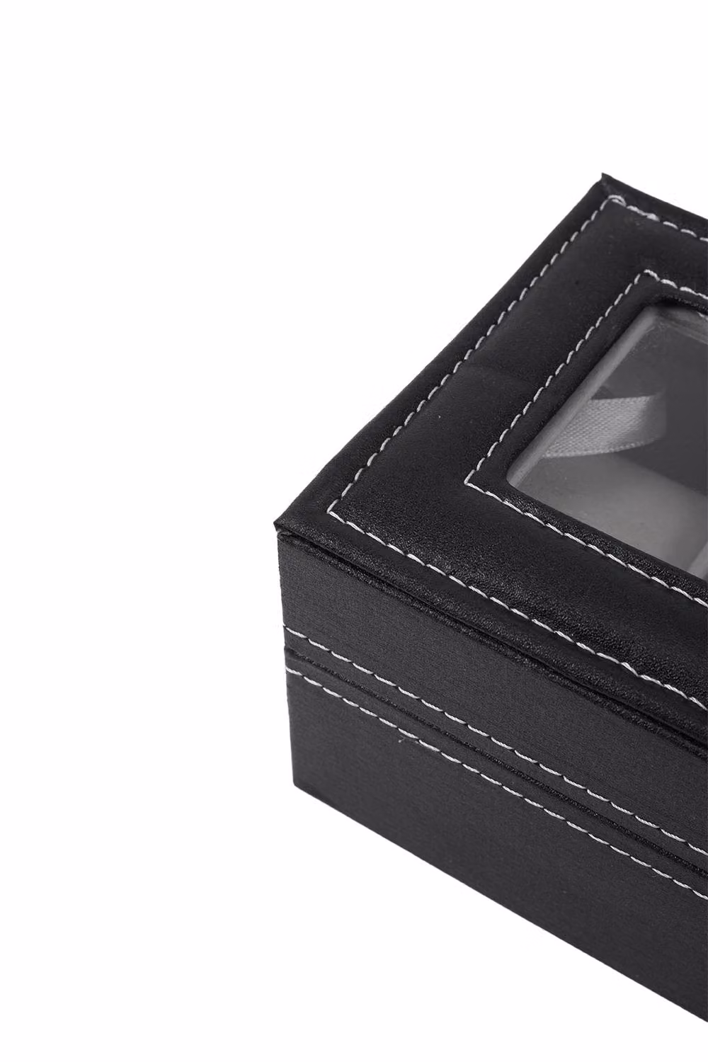 ExtraStar 6 Slot Watch Display Box with Glass Lid in Black – 3