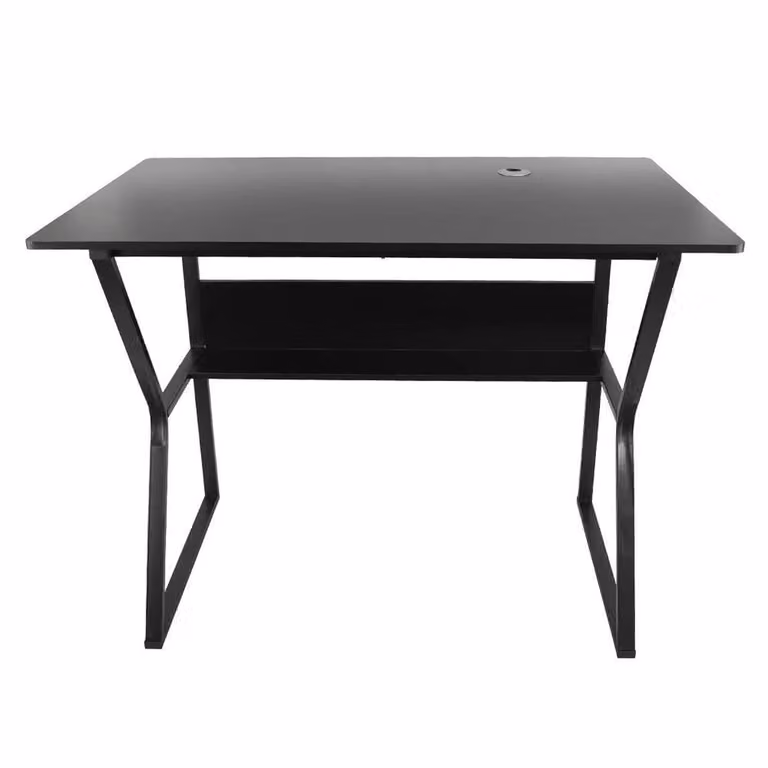 FORGEVIO Black Modern Computer Desk and Home Office Workstation