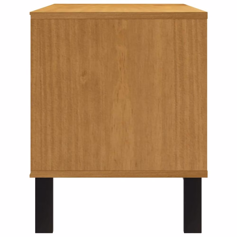Berkfield Home FLAM TV Cabinet in Brown Solid Pine Wood, W/D/H: 110 x 40 x 50 cm – 4