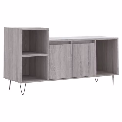 vidaXL TV Cabinet in Grey Sonoma, W/D/H: 100 x 35 x 55 cm, Engineered Wood