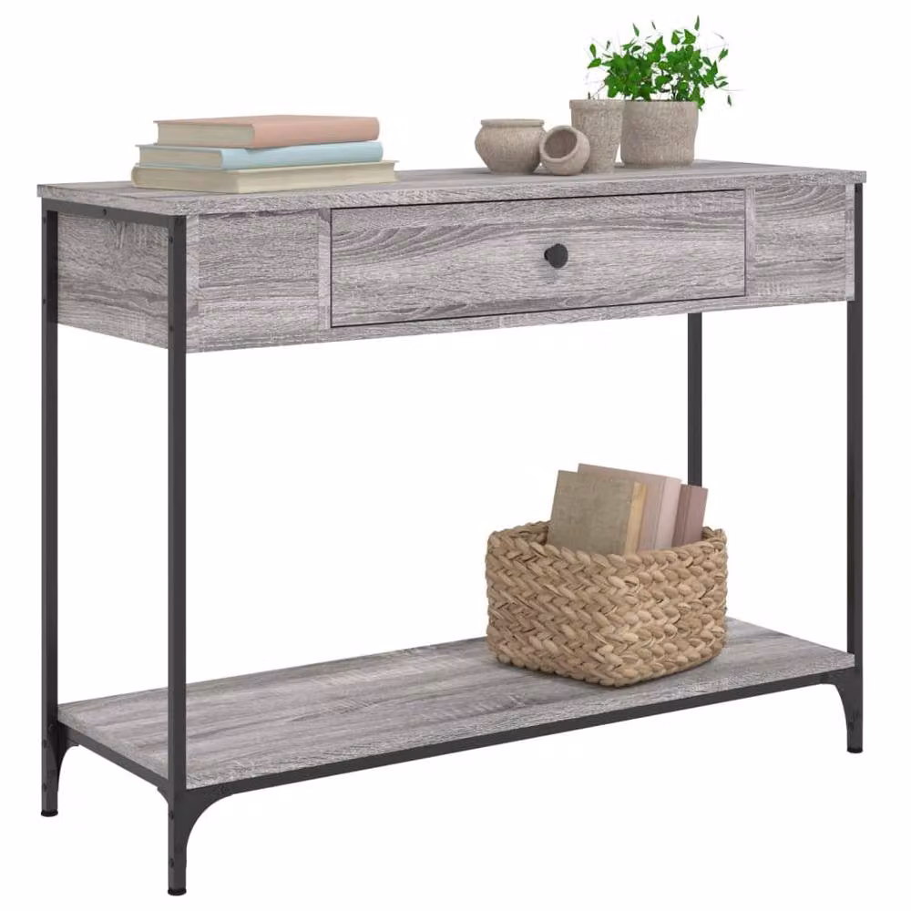 Berkfield Home Grey Sonoma Console Table, W/D/H: 100 x 34.5 x 75 cm – 3