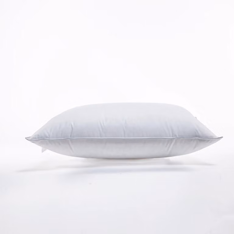 Cuddledown White Canadian Goose Down and Feather Mix Breathable Soft Cotton Pillow for Adults