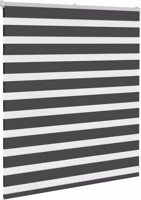 Berkfield Home Elegant Zebra Blind in Black, W: 135 cm, H: 100 cm