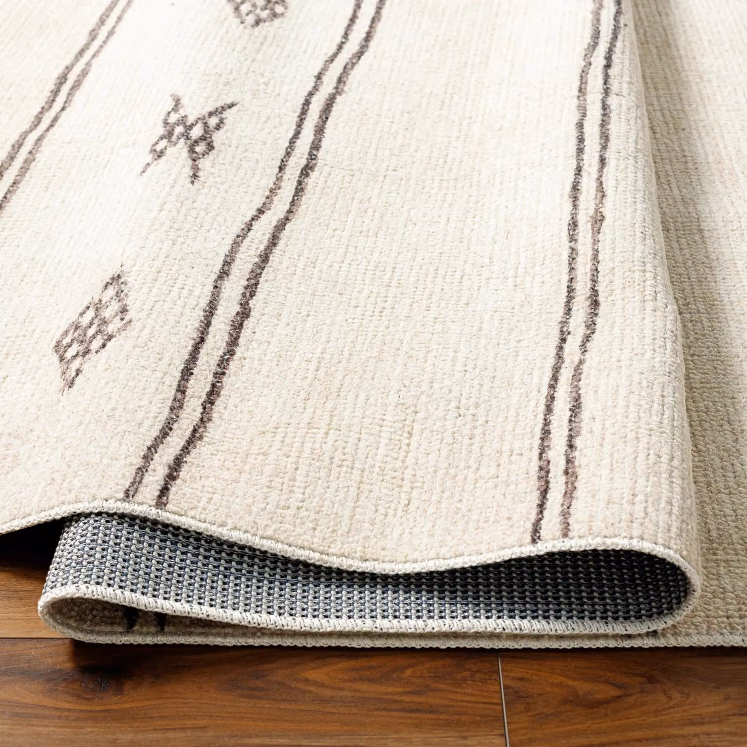 Livabliss Becki Owens Rivi-Global Striped Vintage Rug in White and Black, W: 160 cm, D: 215 cm – 2