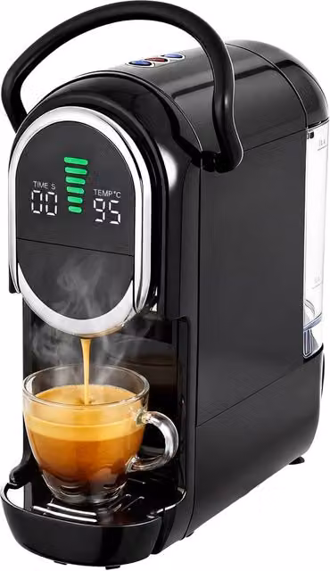 HOMCOM Pod Coffee Machine for Nespresso and Dolce Gusto Capsules, Black – 9
