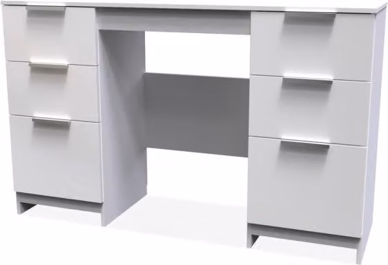 Welcome Furniture Plymouth Double Pedestal Dressing Table in White