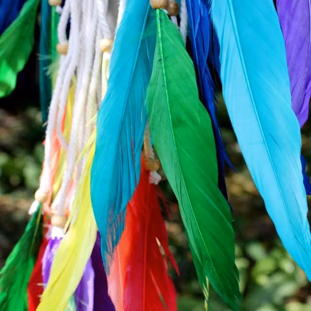 KDMK Bali Dream Catcher Medium Multi Pyramid Boho Hanging Decor in Multicolour and Yellow