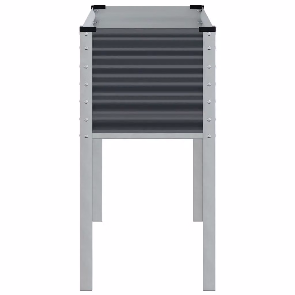 Berkfield Home Steel Garden Planter in Anthracite Black, W/D/H: 100 x 41 x 90 cm – 3