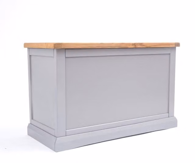 Cabinet Bits Rocca Grey Ash Wood Blanket Box Ottoman