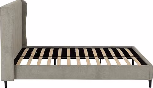 Seconique Amelia Grey Velvet Upholstered Double Bed Frame, W/D/H: 140 x 200 cm – 5