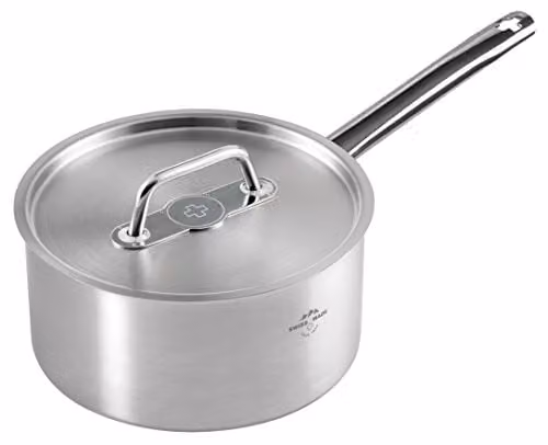 Kuhn Rikon Silver Stainless Steel and Aluminium Saucepan with Lid, Diameter: 20 cm, Volume: 3 l