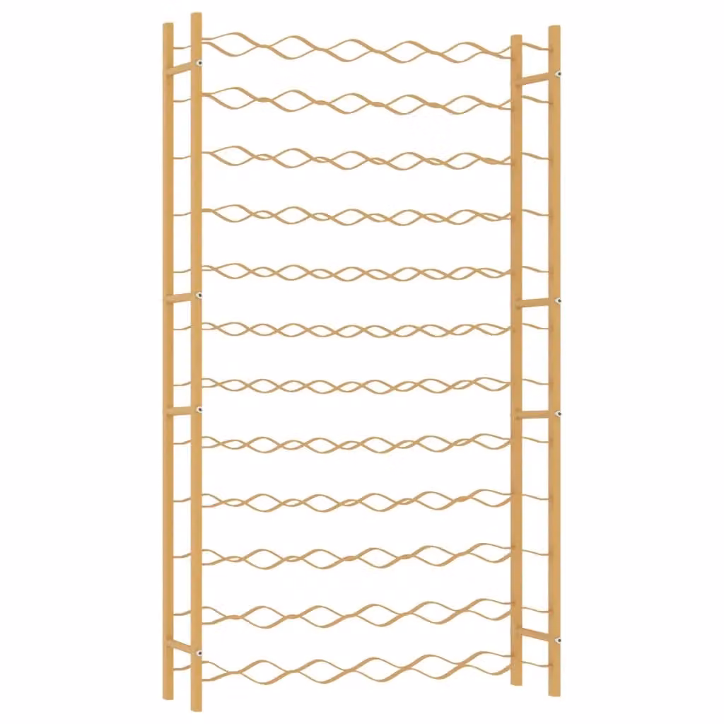 Berkfield Home Gold Metal Wall Mounted Modern Wine Rack for 72 Bottles – 2