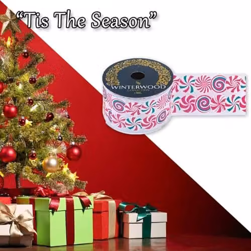 VFM e-Store Christmas Party Hanging Textile Ornament, Striped Geometric Design, Pink, White and Blue, W/H: 7 x 10 cm – 6