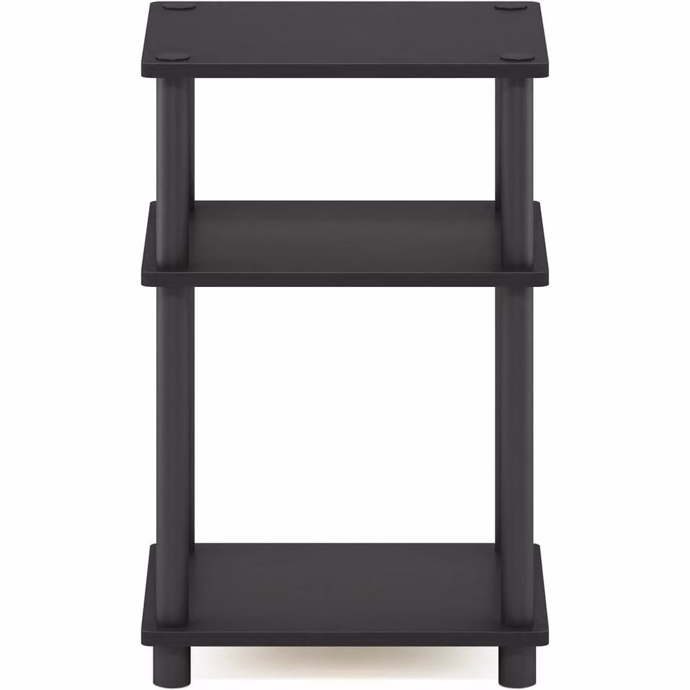 FORGEVIO 3-Tier Open Shelves Side Bedside End Table in Black – 3