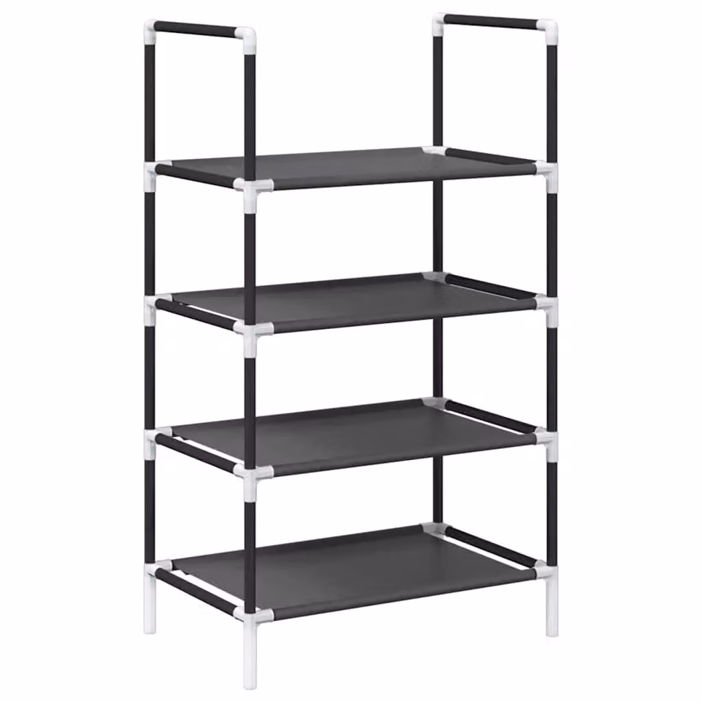 Berkfield Home 4-Tier Shoe Rack in Black, W/D/H: 44 x 28 x 77 cm – 2