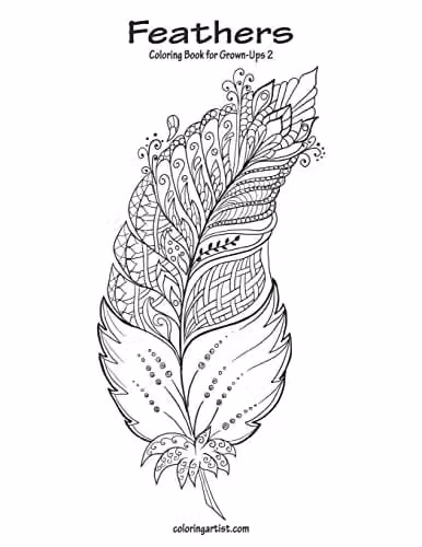 Feathers Coloring Book for Grown-Ups 2: Volume 2 by Createspace