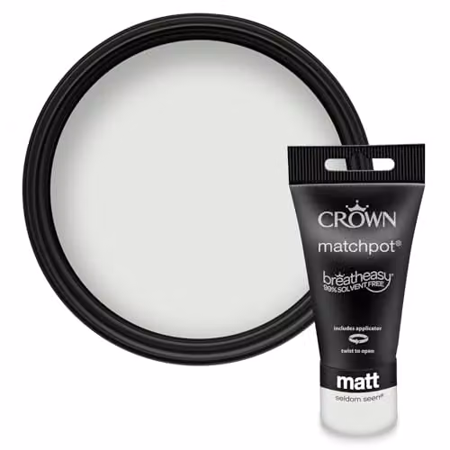 Crown Walls & Ceilings Matt Paint Tester Sample, Off White, 40ml – 1