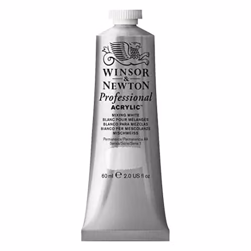 Winsor & Newton Professional Acrylic Colour Mixing White, 60 ml