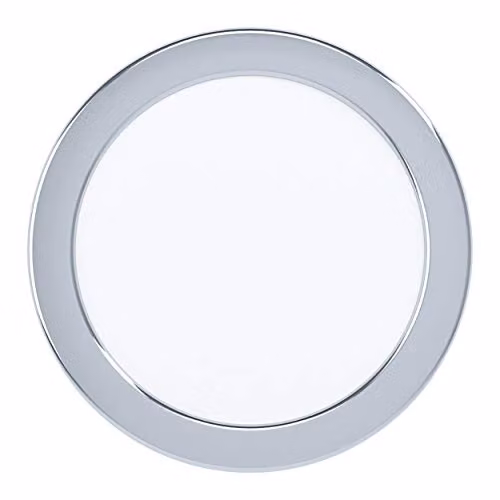 Loops Round LED Wall and Ceiling Flush Downlight, Chrome, 10.5W, 16.6 cm