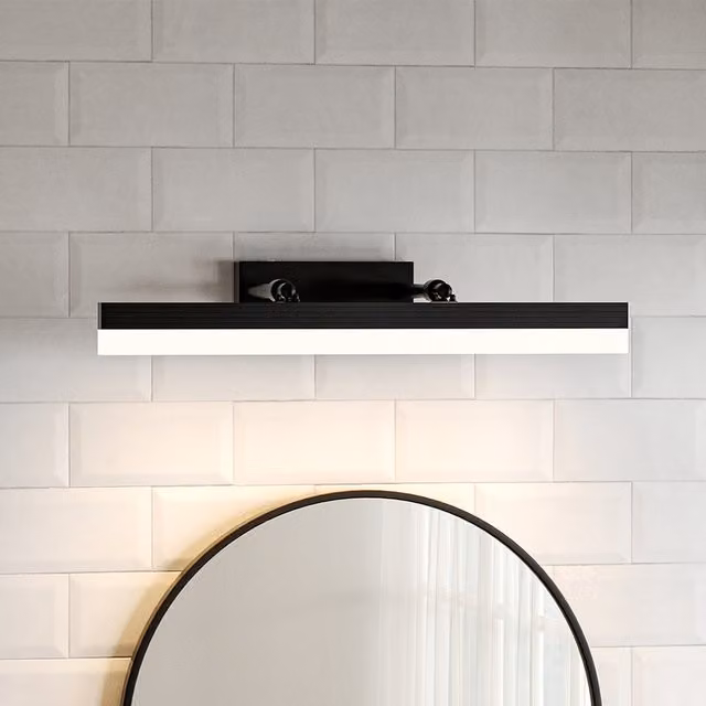 Livingandhome LED Vanity Wall Sconce for Makeup Mirrors in Black