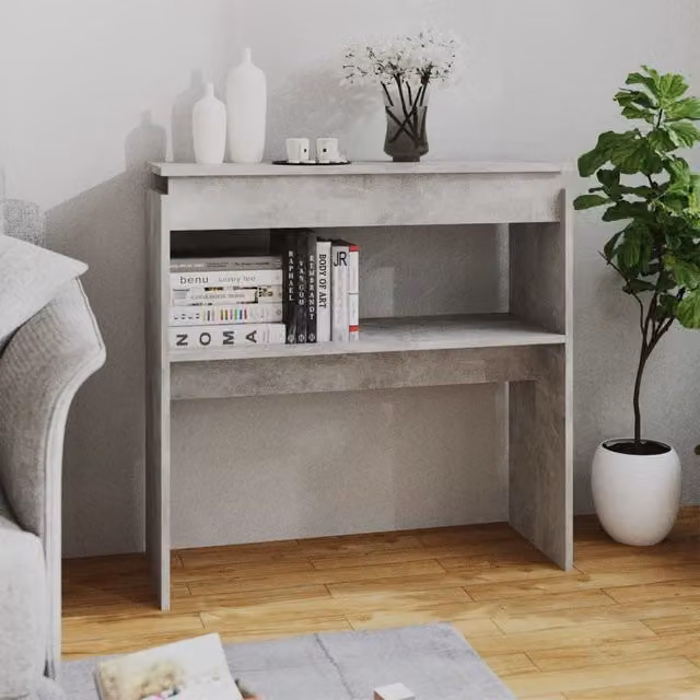 Berkfield Home Modern Console Table in Grey, W/D/H: 80 x 30 x 80 cm – 1