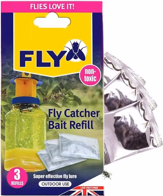 Zero In Fly Trap Bait Refills, 3 x 4g, Silver