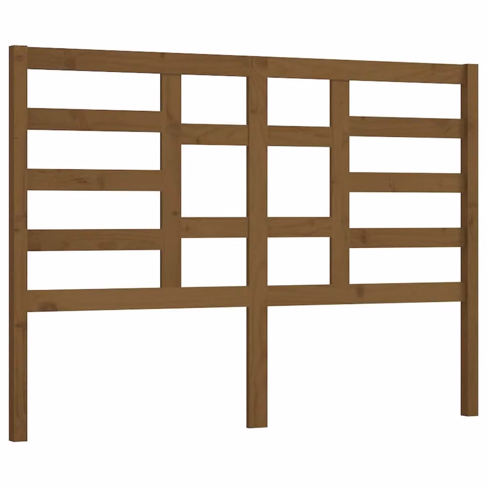 Berkfield Home Beautiful Bed Headboard in Honey Brown Solid Pine Wood, W: 146 cm, D: 4 cm, H: 104 cm – 2