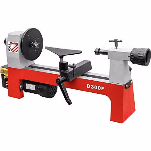 Holzmann Maschinen D300F 230V Benchtop Wood Lathe in Grey and Red